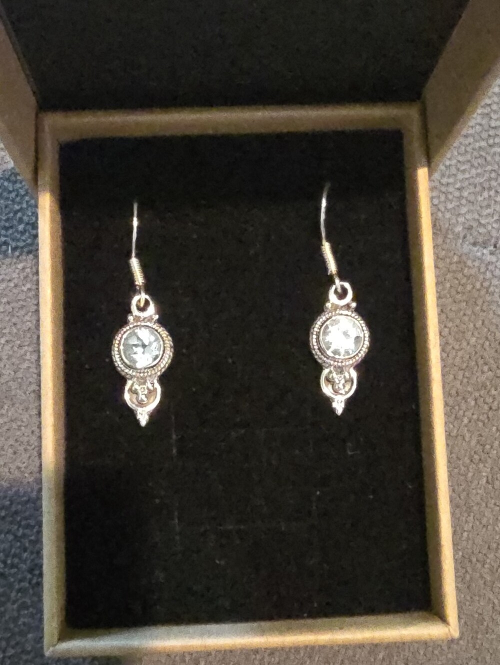 Sterling Silver Aquamarine Drop Earrings - Elegant Women's Jewelry